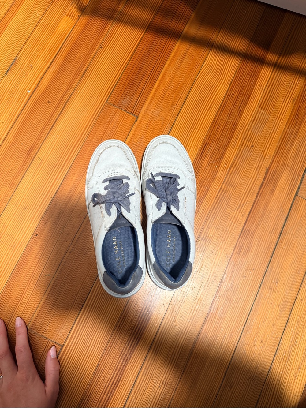 Cole Haan White Leather Sneakers - Picture 4 of 6